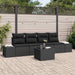 Set de canapele pentru grădină 5 pcs Negru 55 x 55 x 37 cm - WALTI WALTI