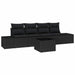 Set de canapele pentru grădină 5 pcs Negru 55 x 55 x 37 cm - WALTI WALTI