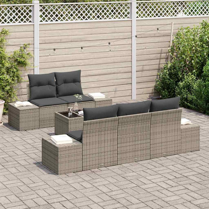 Set de canapele pentru grădină Manual 6 pcs Gri 55 x 55 x 37 cm - WALTI WALTI