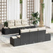 Set de canapele pentru grădină cu pernă 7 pcs Negru, Crem - WALTI WALTI