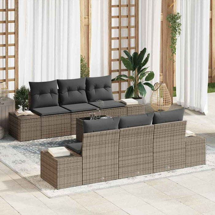 Set de canapele pentru grădină Manual 7 pcs Gri 55 x 55 x 37 cm - WALTI WALTI