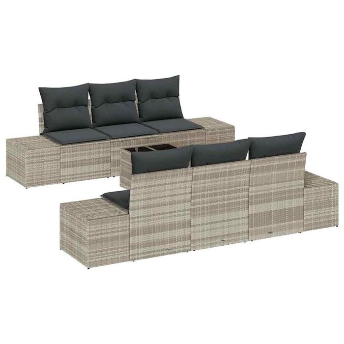 Set de canapele pentru grădină 7 pcs Gri deschis, Gri închis - WALTI WALTI