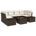 Set de canapele pentru grădină 7 pcs Maro, Crem 55 x 55 x 37 cm - WALTI WALTI