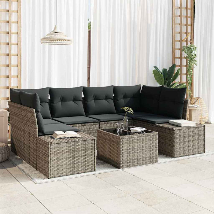 Set de canapele pentru grădină Manual 7 pcs Gri 55 x 55 x 37 cm - WALTI WALTI