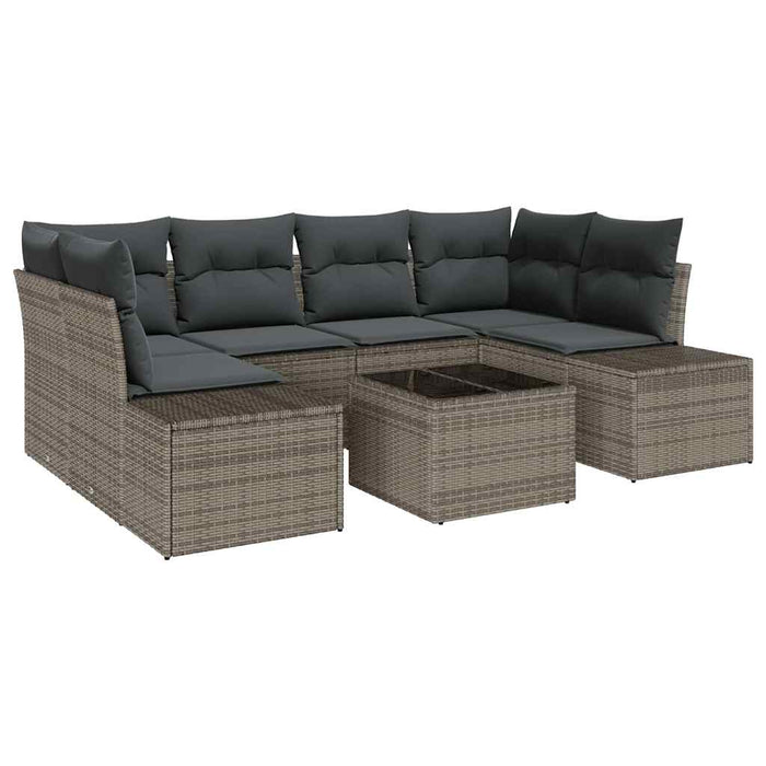 Set de canapele pentru grădină Manual 7 pcs Gri 55 x 55 x 37 cm - WALTI WALTI