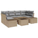 Set de canapele pentru grădină 7 pcs Bej, Gri 55 x 55 x 37 cm - WALTI WALTI