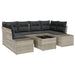 Set de canapele pentru grădină cu pernă 7 pcs Gri deschis - WALTI WALTI