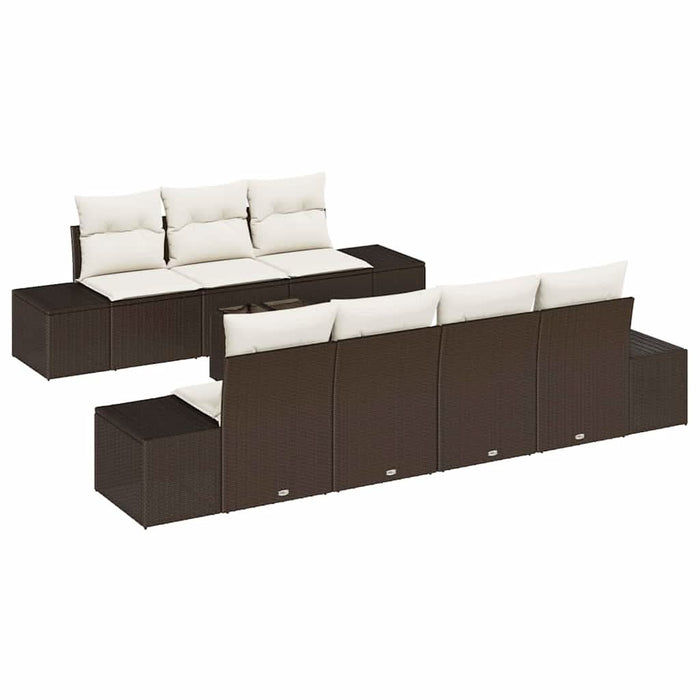 Set de canapele pentru grădină 8 pcs Maro, Crem 55 x 55 x 37 cm - WALTI WALTI