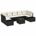 Set de canapele pentru grădină cu pernă 8 pcs Negru, Crem - WALTI WALTI