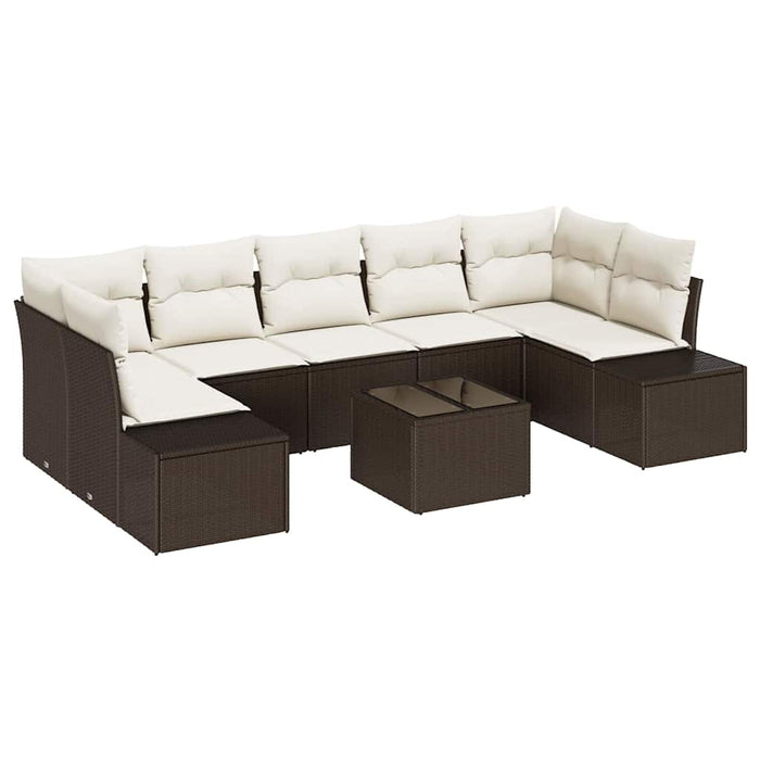 Set de canapele pentru grădină 8 pcs Maro, Crem 55 x 55 x 37 cm - WALTI WALTI