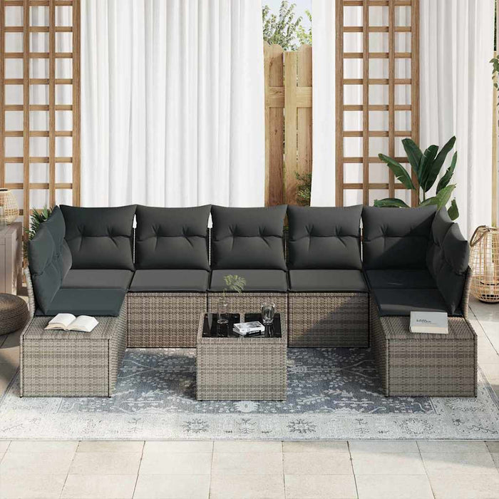 Set de canapele pentru grădină Manual 8 pcs Gri 55 x 55 x 37 cm - WALTI WALTI