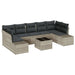 Set de canapele pentru grădină cu pernă 8 pcs Gri deschis - WALTI WALTI