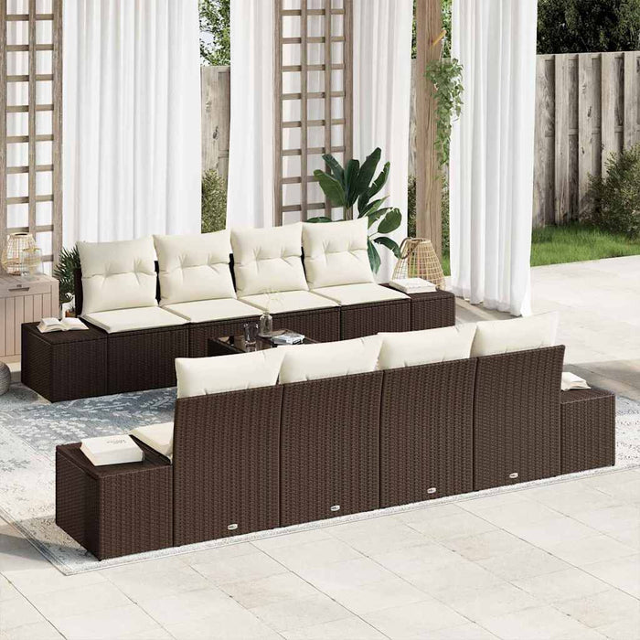 Set de canapele pentru grădină 7 pcs Maro, Crem 55 x 55 x 37 cm - WALTI WALTI