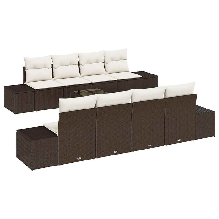 Set de canapele pentru grădină 7 pcs Maro, Crem 55 x 55 x 37 cm - WALTI WALTI