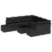 Set de canapele pentru grădină 9 pcs Negru 55 x 55 x 37 cm - WALTI WALTI