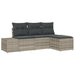 Set de canapele pentru grădină cu pernă 4 pcs Gri deschis - WALTI WALTI
