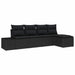 Set de canapele pentru grădină cu pernă 5 pcs Negru - WALTI WALTI