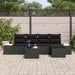 Set de canapele pentru grădină cu pernă 6 pcs Negru - WALTI WALTI