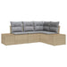 Set de canapele pentru grădină 4 pcs Beige și gri deschis - WALTI WALTI