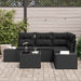 Set de canapele pentru grădină cu pernă 5 pcs Negru - WALTI WALTI