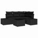 Set de canapele pentru grădină cu pernă 5 pcs Negru - WALTI WALTI