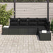 Set de canapele pentru grădină cu pernă 5 pcs Negru - WALTI WALTI