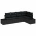 Set de canapele pentru grădină cu pernă 5 pcs Negru - WALTI WALTI