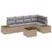 Set de canapele pentru grădină cu pernă 6 pcs Bej, Gri deschis - WALTI WALTI
