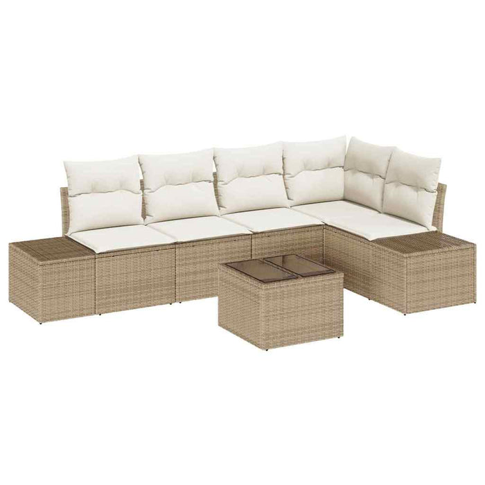 Set de canapele pentru grădină cu pernă 6 pcs Bej, crem - WALTI WALTI