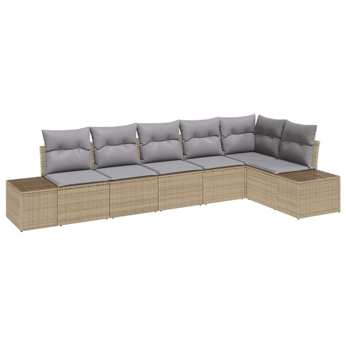 Set de canapele pentru grădină cu pernă 6 pcs Bej, Gri deschis - WALTI WALTI
