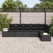 Set de canapele pentru grădină cu pernă 6 pcs Negru - WALTI WALTI