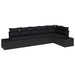 Set de canapele pentru grădină cu pernă 6 pcs Negru - WALTI WALTI