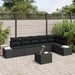 Set de canapele pentru grădină cu pernă 7 pcs Negru - WALTI WALTI