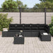 Set de canapele pentru grădină cu pernă 7 pcs Negru - WALTI WALTI