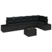 Set de canapele pentru grădină cu pernă 7 pcs Negru - WALTI WALTI
