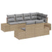 Set de canapele pentru grădină cu pernă 7 pcs Bej, Gri deschis - WALTI WALTI