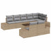 Set de canapele pentru grădină Beige și gri deschis Rattan poli - WALTI WALTI