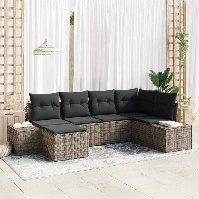 Set de canapele pentru grădină 6 pcs Gri 264 x 154 x 85 cm - WALTI WALTI