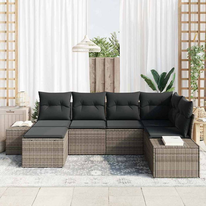 Set de canapele pentru grădină 6 pcs Gri 264 x 154 x 85 cm - WALTI WALTI