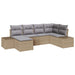 Set de canapele pentru grădină 6 pcs bej și gri deschis - WALTI WALTI