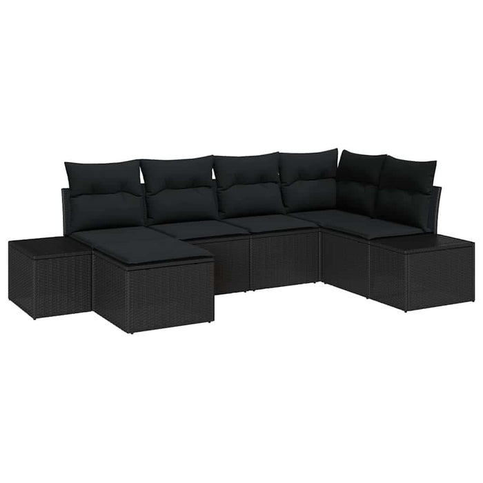Set de canapele pentru grădină 6 pcs Negru 264 x 154 x 85 cm - WALTI WALTI