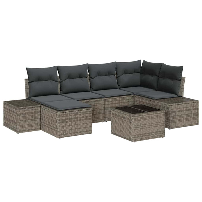 Set de canapele pentru grădină 7 pcs Gri 264 x 154 x 85 cm - WALTI WALTI