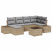 Set de canapele pentru grădină 7 pcs bej și gri deschis - WALTI WALTI