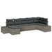 Set de canapele pentru grădină cu pernă 7 pcs Gri Rattan poli - WALTI WALTI