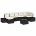 Set de canapele pentru grădină cu pernă 8 pcs Negru Rattan poli - WALTI WALTI