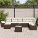 Set de canapele pentru grădină cu pernă 8 pcs Maro Rattan poli - WALTI WALTI