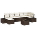 Set de canapele pentru grădină cu pernă 8 pcs Maro Rattan poli - WALTI WALTI