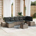Set de canapele pentru grădină cu pernă 8 pcs Gri Rattan poli - WALTI WALTI