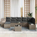 Set de canapele pentru grădină cu pernă 8 pcs Gri Rattan poli - WALTI WALTI