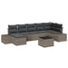Set de canapele pentru grădină cu pernă 8 pcs Gri Rattan poli - WALTI WALTI